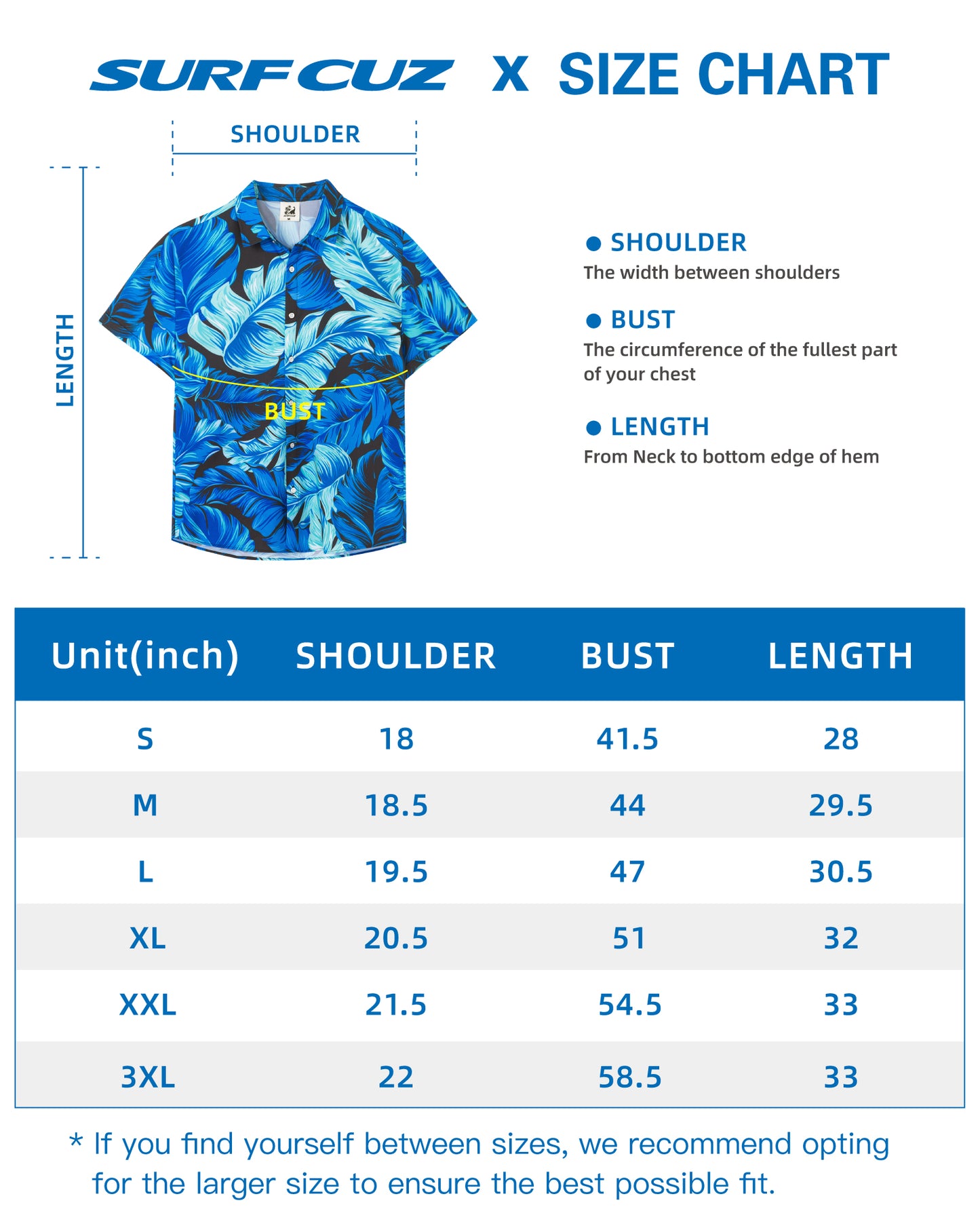 Camisa Guayabera Hombre - Diseño Hojas - color Azul y Negro