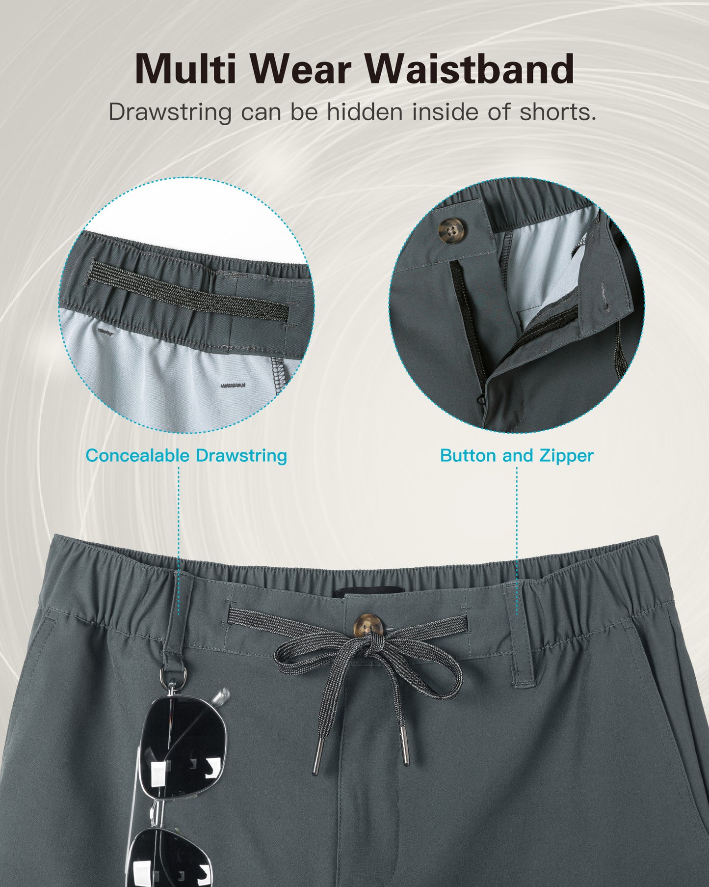 Short Casual Hombre color Gris, 12.7 cm de largo