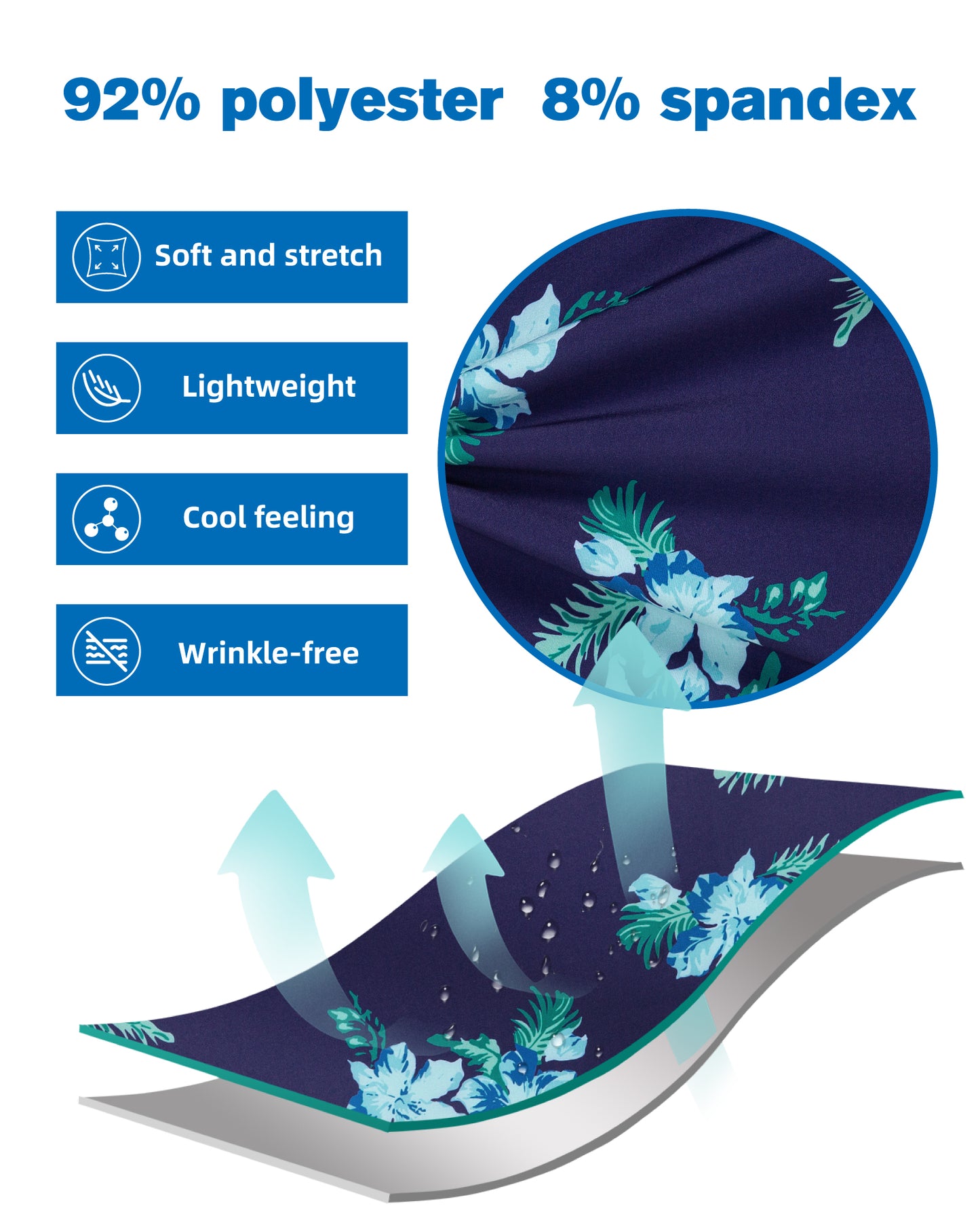 Camisa Guayabera Hombre - Diseño Tropical - color Morado