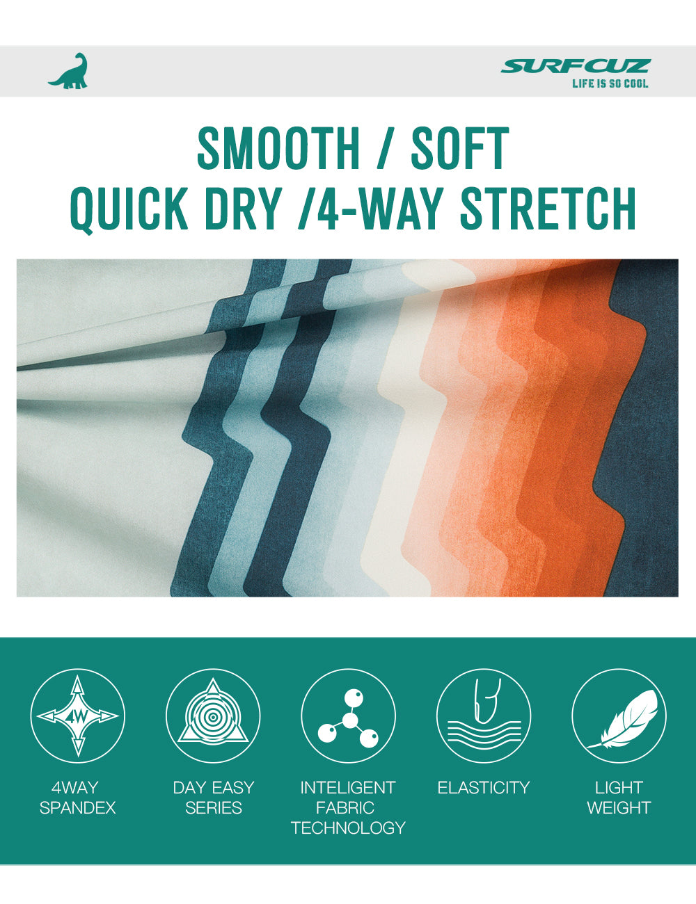 Traje de Baño Hombre - Estilo Boardshort - Diseño Lineas - Color Azul Navy