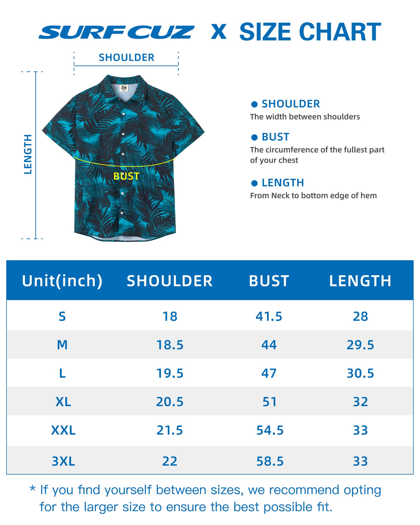 Camisa Guayabera Hombre - Diseño Hojas Negras - color Azul y Negro