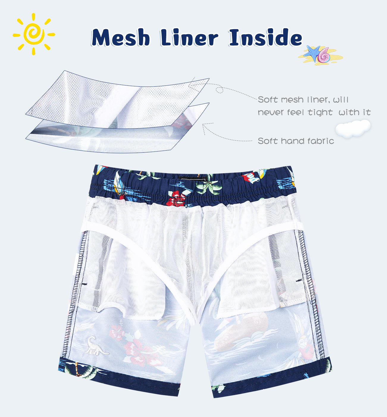 Traje de baño Niño - Diseño palmeras vintage - FPS 50+