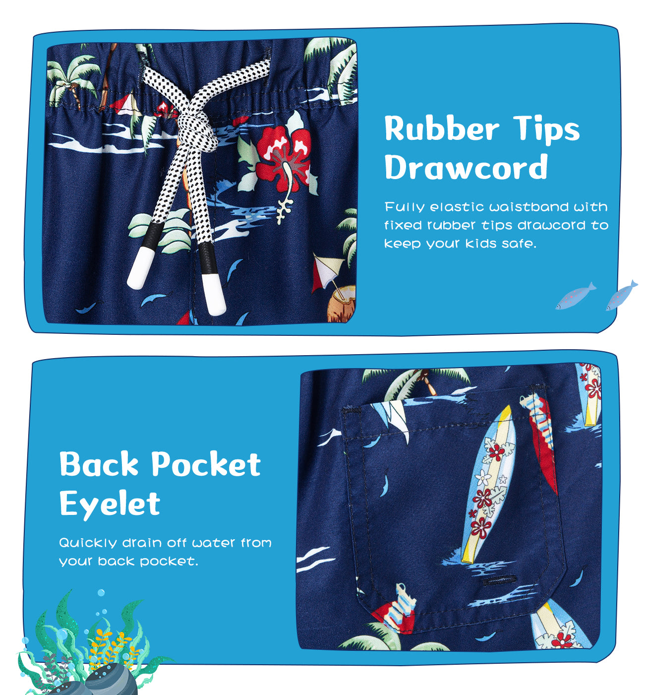 Traje de baño Niño - Diseño palmeras vintage - FPS 50+